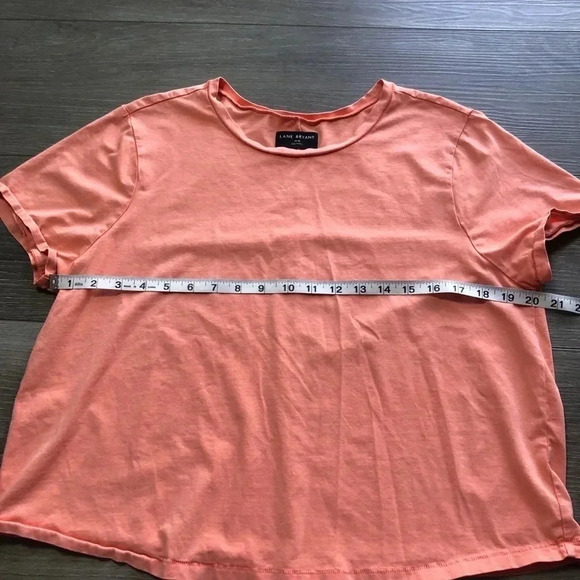 Lane Bryant Crop Crew Neck Washed Tee Desert Flower Short Sleeve Shirt Size XL - Picture 6 of 13